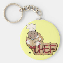 Boy Chef - African American Tshirts and Gifts Keychains