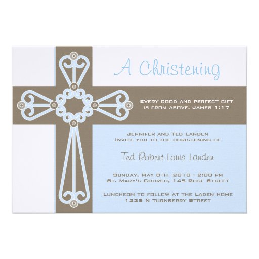 Boy Christening  Invitation