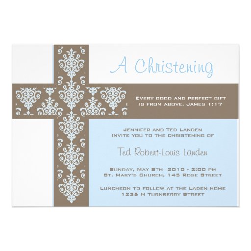 Boy Christening  Invitation