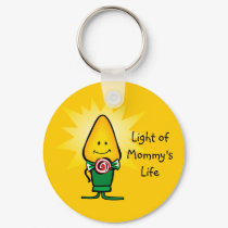 Boy Christmas Light Custom Keychain