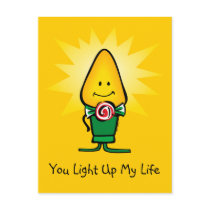 Boy Christmas Light Custom Postcard