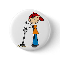Boy Digging Stick Figure Button by stick_figures Boy Digging Stick Figure Button