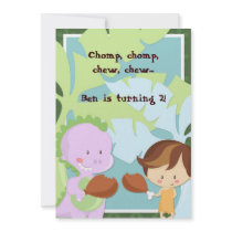 Boy Dino Invites- "Chomp, Chew"
