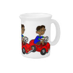 Boy Driving Toy Car Pitchers