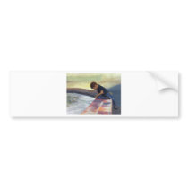 Boy Dropping Pebbles Bumper Sticker