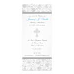 Boy Elegant Cross Christening Invitations