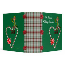 Boy Elf Holiday Photo Album Custom Avery Binder
