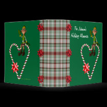 Boy Elf Holiday Photo Album Custom Avery Binder