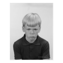 Boy Facial Expressions Post Card