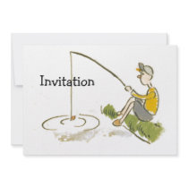 Boy Fishing Personalized Invite