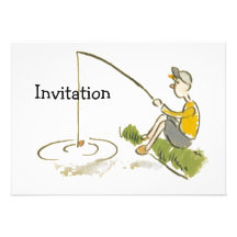 Boy Fishing Personalized Invite