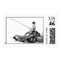 Boy Fishing postage by moxieann Boy Fishing postage