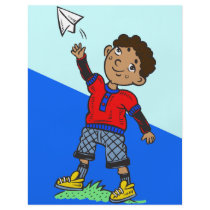 Boy Flying Paper Airplane Personalized Flyer