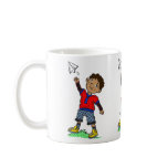 Boy Flying Paper Airplane Coffee Mugs