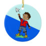 Boy Flying Paper Airplane Ornament