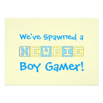 Boy Gamer Baby Shower invitations