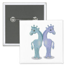 Boy Giraffe Twins Buttons