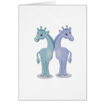 Boy Giraffe Twins Cards