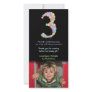 Boy Girl 3rd Birthday Balloons Thank You Photo Photo Card Template