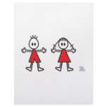 Boy & Girl in Red Letterhead