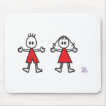 Boy & Girl in Red Mousepad