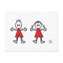 Boy & Girl in Red Postcard