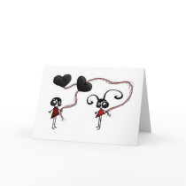boy + girl = love cards