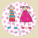 Boy + Girl = Love Cute Valentine Gift Sticker