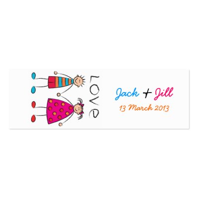 Boy + Girl = Love Thank You / Gift Tag / Favors Business Cards by fat_fa_tin