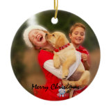 Boy & Girl & New Puppy Christmas Tree Ornaments