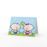 Boy Girl Twin Birthday Greeting Card