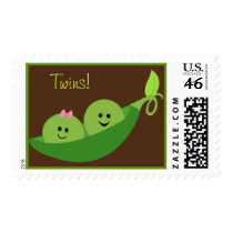 Boy Girl Twins In A Pea Pod Postage