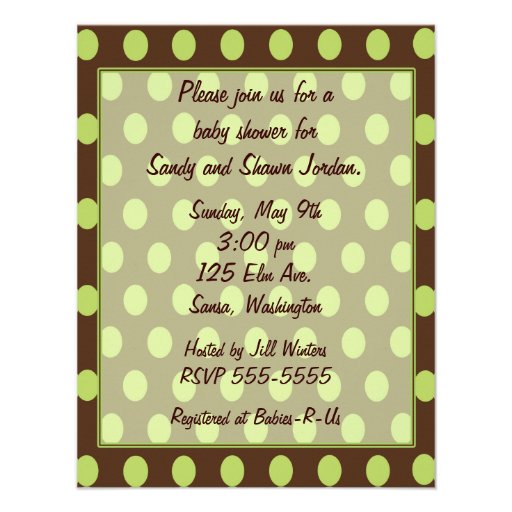 Boy Girl Twins Pea in a Pod Baby Shower Invitation