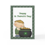 Boy Gold St. Patricks Day Greeting Cards