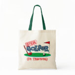 Boy Golfer In Training Tote Bags