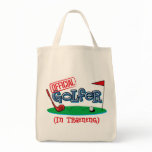 Boy Golfer In Training Canvas Bags