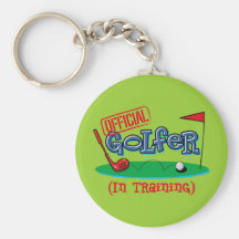 Boy Golfer In Training Keychain