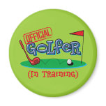 Boy Golfer In Training Refrigerator Magnet