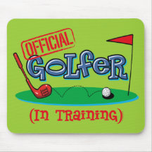 Boy Golfer In Training Mousepads