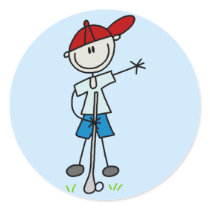 Boy Golfer Tshirts and Gifts Stickers
