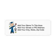 Boy Graduate Custom Return Address Label