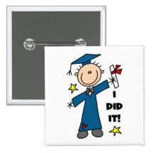 Boy Graduate Pinback Button