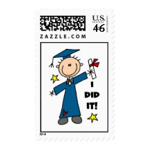 Boy Graduate Postage Stamps
