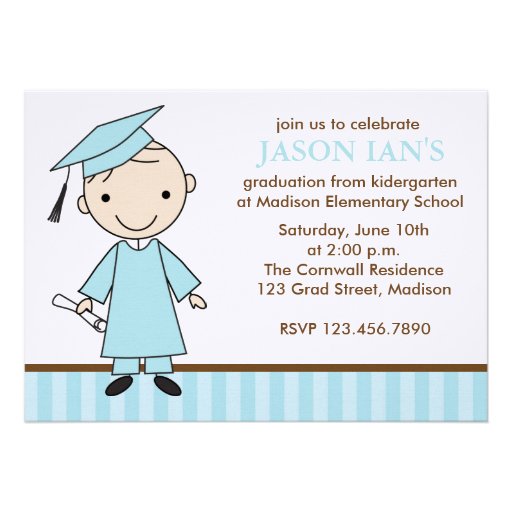 Boy Graduation Party Invitations (front side)