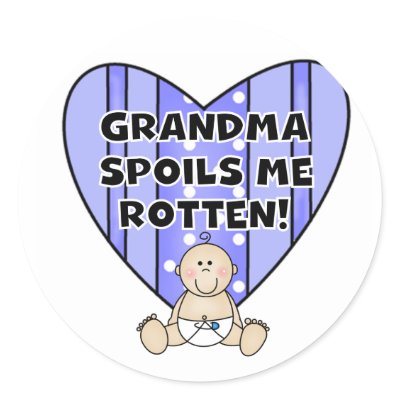 Boy  Grandma Spoils Me Stickers by toddlersplace