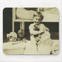 Boy holding teddy bear mousepads by amazingvintage Boy holding teddy bear mousepads