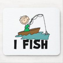 Boy I Fish Mouse Pads