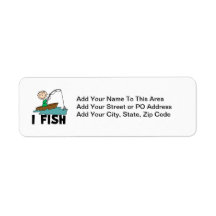 Boy I Fish Return Address Labels