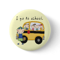 Boy I Go To School T-shirts and Gifts buttons by stick_figures Boy I Go To School T-shirts and Gifts buttons
