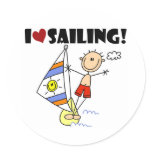 Boy I Love Sailing Stickers